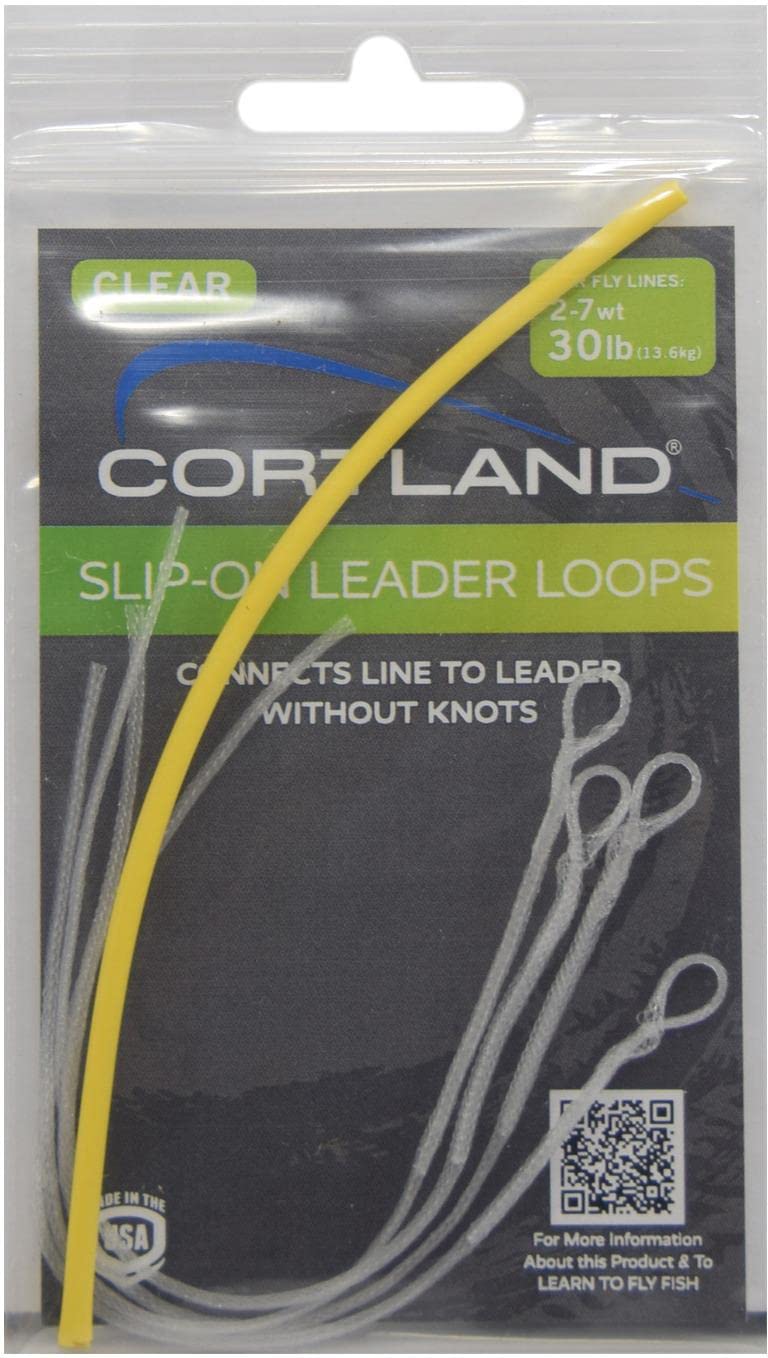 Cortland 601253 Slip-On Leader Loops Braided Clr, 30-Pound